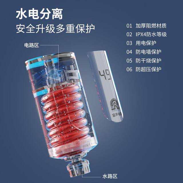 Rongsheng Electric Hot Water Faucet, No Installation Needed, Universal for Kitchen and Bathroom, Instant Heating Electric Water Faucet for Home Use