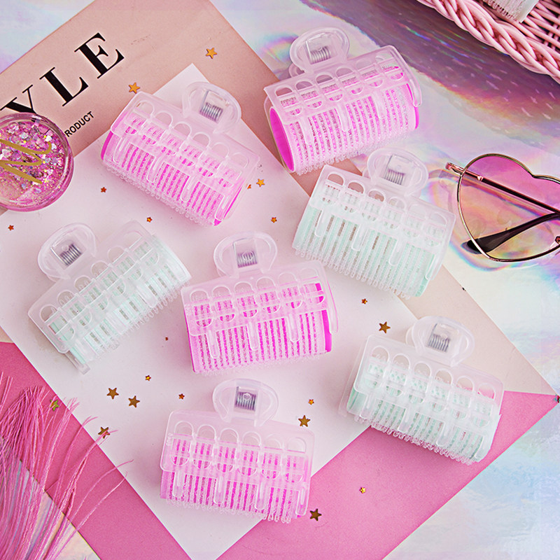 Teenage girl and unicorn curly hair cylinder Eight-son-in-the-sea air curly hair styled curly hair styler sleeping with nemesis red