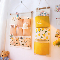 Storage hanging bag Wall-mounted wall-mounted door fabric wall-mounted artifact Student dormitory good things Bedside storage small bag