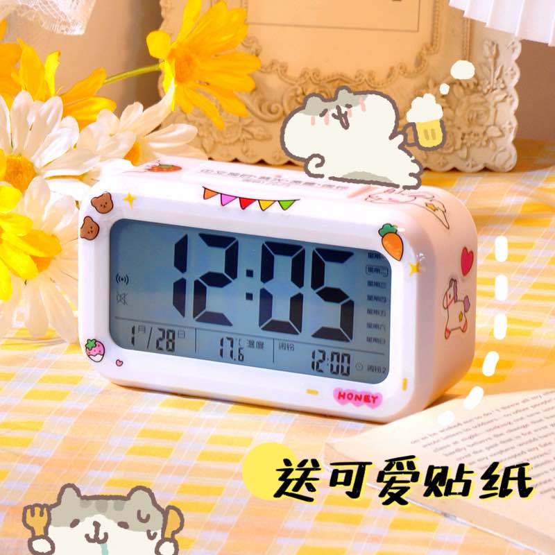 Alarm clock 2021 new smart students with children boys and girls special wake up artifact desktop clock ins wind