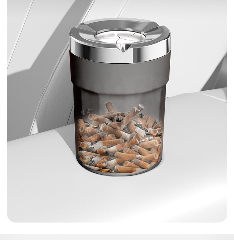 Cross-border bestseller: Car ashtray with rotating lid, high-end design for use inside the car, prevents ash from falling, a magical smoking accessory
