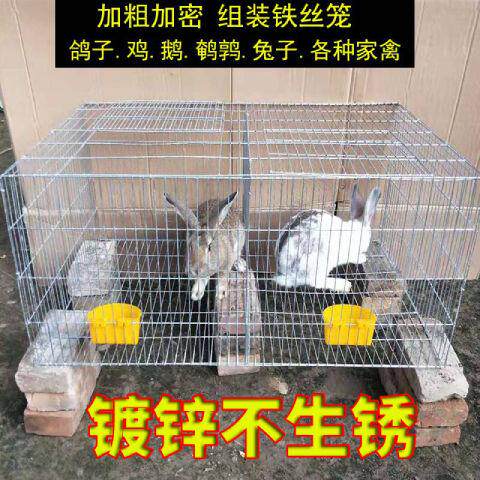 Galvanized Heightened Chicken Cage Home Large Breeding Cage Chicken Cage Rabbit Cage Extra Large Pigeon Cage Utensils