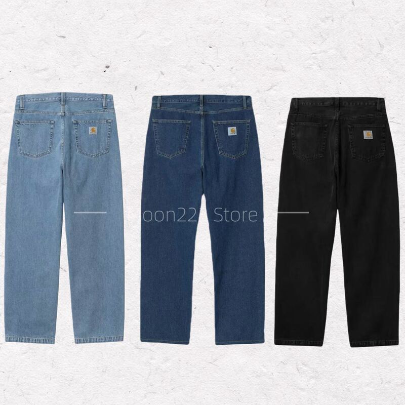 Carhartt Wip Landon Pant Straight-Leg Loose Jeans Washed and Distressed Long Pants 030468