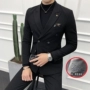 Korea Tide thương hiệu áo đỏ phù hợp với áo khoác thêu phù hợp với quần áo nam đôi ngực giản dị phù hợp với áo khoác nam đẹp trai - Áo khoác đôi đồ thể thao nam