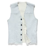 Шерстяной вкладыш, удерживающий тепло жилет, из натуральной кожи