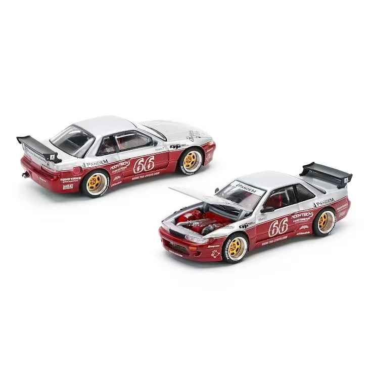 Pop Race 1:64 Nissan Pandem Silvia S13 Openable Hood Alloy Car Model