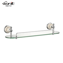 Home Amenities C0159L Ceramic Bright Chrome Makeup Desk Single Shelf Cosmetics Rack Bathroom Hardware Pendant