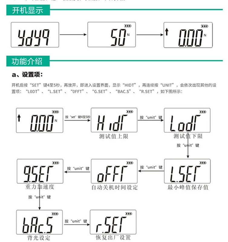 Đồng hồ đo lực đẩy Elekko loại con trỏ NK lực đo màn hình hiển thị máy đếm lực kéo ELK ELK bàn kiểm tra lực đẩy YLK