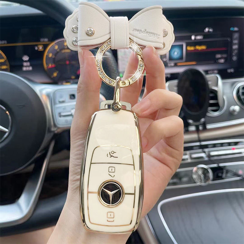 21 Mercedes-Benz key sets E-class E300L female C260L car C200L shell A200L bag GLC buckle GLA200 GLB