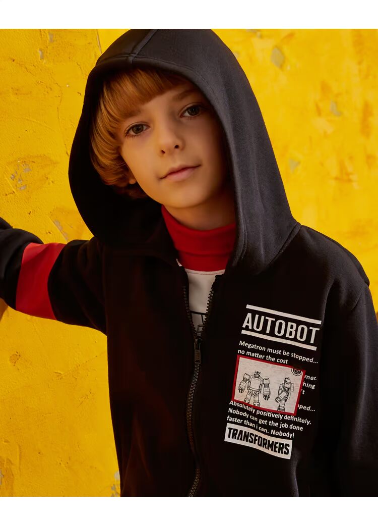 Xiaohu Baoer Boy Sweater 2018 Áo khoác mới mùa thu và mùa đông Áo len trùm đầu cho trẻ em Hàn Quốc Áo dày áo khoác jean mềm chống nắng cho bé