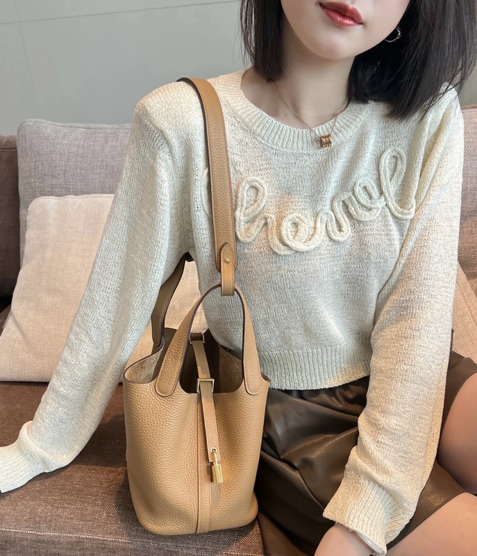 Suitable for Hermès Basket Shoulder Strap Modification, Tc Leather Bag Strap, Lindy Evelyne Bag, Imported Leather