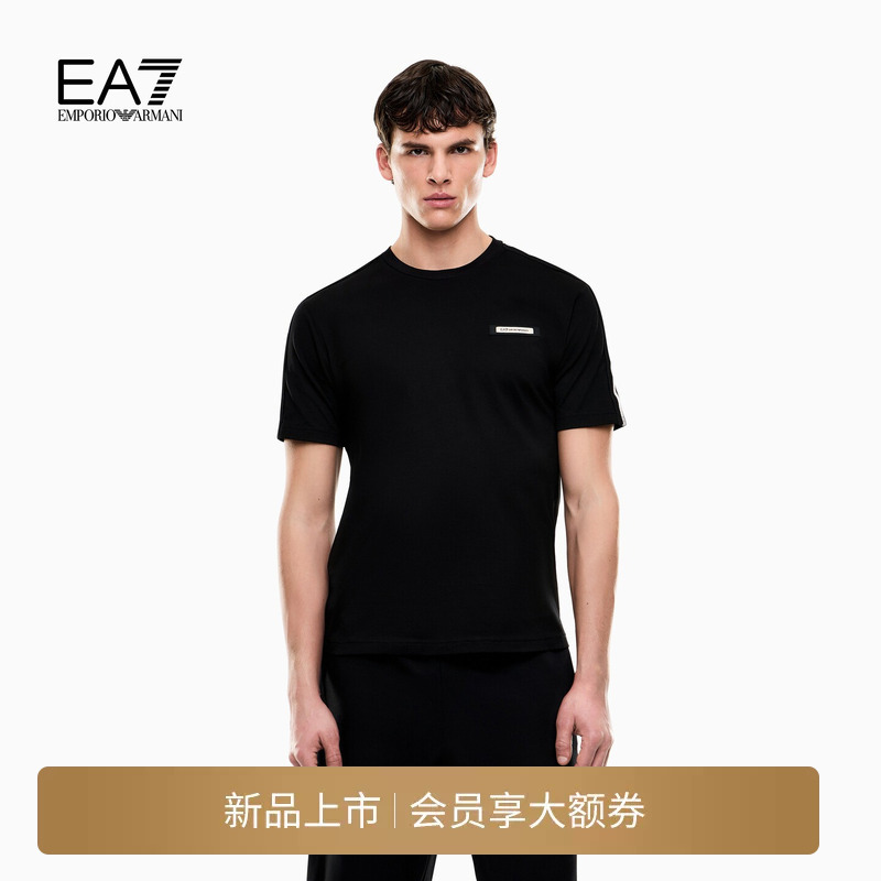 Emporio Armani/Armani Ea7/Men's Pure Cotton Round Neck Short-Sleeved Fitness Sports Simple Casual T-Shirt Emporio Armani/Armani Ea7/Men's Pure Cotton Round Neck Short-Sleeved Fitness Sports Simple Casual T-Shirt