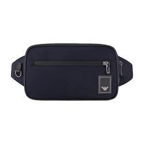 (Chinese Valentines Day Gift) EMPORIO ARMANI Armani Mens Logo Patch Adjustable Crossbody Waist Bag