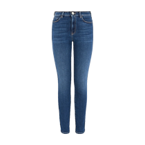 EMPORIO ARMANI Armani 2024 summer new womens pure cotton tight high-waist nine-point jeans