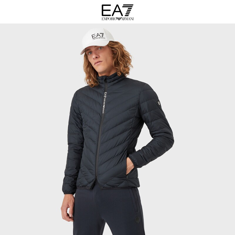 EMPORIO ARMANI Armani EA7 men's autumn and winter 90 velvet white duck down quilted stand collar down jacket