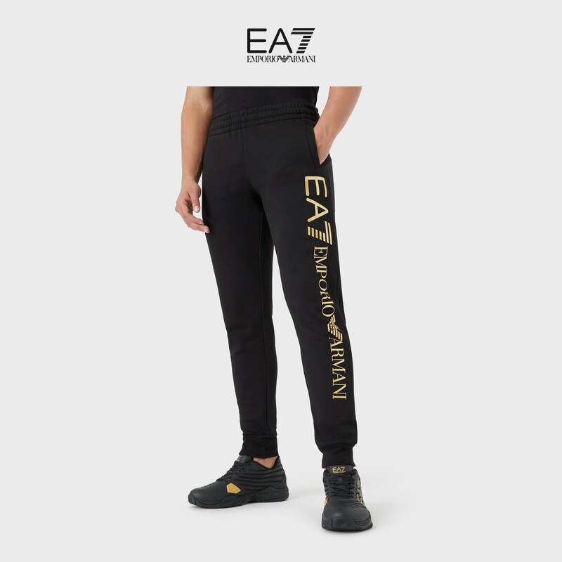 EMPORIO ARMANI Amari EA7 2023 autumn winter men's gush cotton buns feet LOGO sports acrobatic pants-Taobao