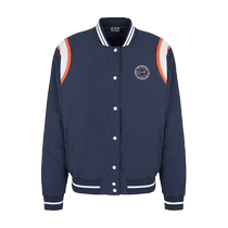 EMPORIO ARMANI Armani EA7 2024 Autumn Womens Baseball Collar Snap-Button Fitness Cotton Clothes Official