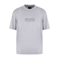 EMPORIO ARMANI Armani 2024 autumn new mens cool lyocell short-sleeved printed T-shirt