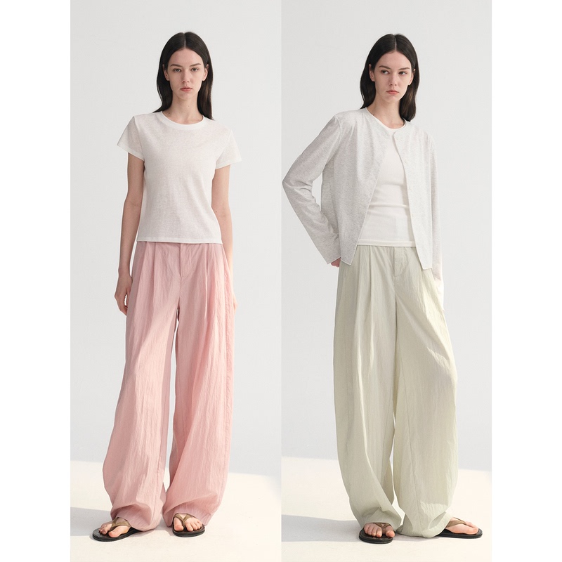 Mc Four Colors | Lyocell Summer Lightweight Drapey Cool Breathable Relaxed Suit Casual Pants Maison Cecile