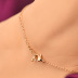 Phiên bản Hàn Quốc của nơ thời trang tua rua kim cương đơn nữ kim cương mạ vàng hồng 18K trang sức vàng vòng đeo chân cho nữ Vòng chân