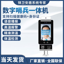 Digital electronic sentinel face recognition thermometric immunisation stroke nuclear test health code sweep code access gate machine all-in-one machine