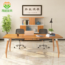 Modern minimalist big small meeting table computer long table simple desk staff big class desk training working table