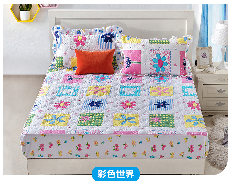 Nam Cực dày bông bông Fitted Simmons bảo vệ tay áo một mảnh bông bedspread đúp 1,5m 1.8m - Trang bị Covers ga trải giường chun đẹp	