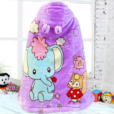 Baby blankets cloak cloak with velvety thickened autumn and winter baby bag quilt with blanket male and female out windproof shawl-Taobao