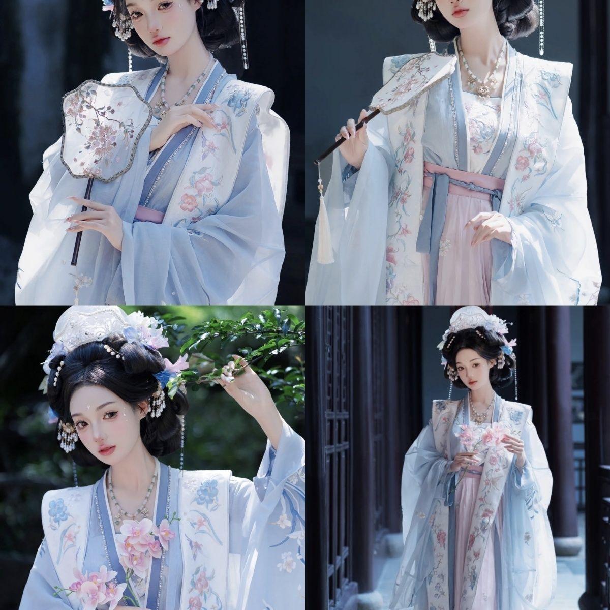 2024新款宋制簪花汉服：清禾意清平乐，带你穿越回大宋繁华-汉服