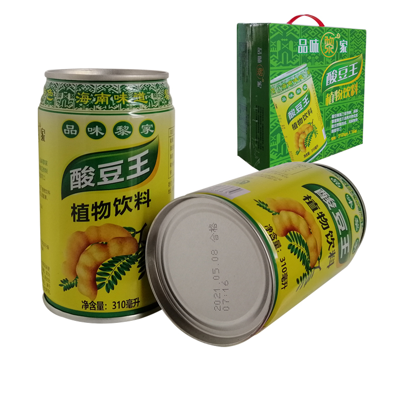 Taste Lijia Hainan Sour Bean King 310ml Can Tamarind Juice Fruit Drink Sour Bean Juice Appetizer Solution to Relieve Greasiness Whole Box
