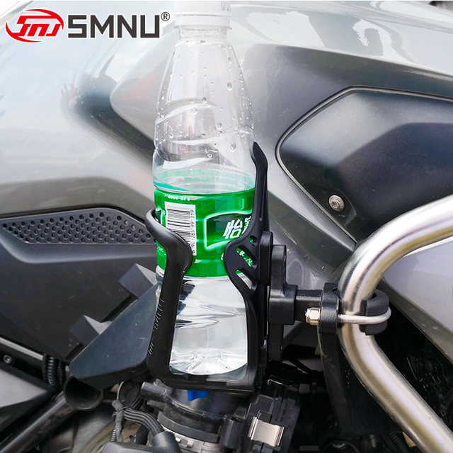 Smnu Motorcycle Water Cup Holder Modification Bracket Universal Aluminum Alloy Water Bottle Holder Adjustable Motorcycle Gear