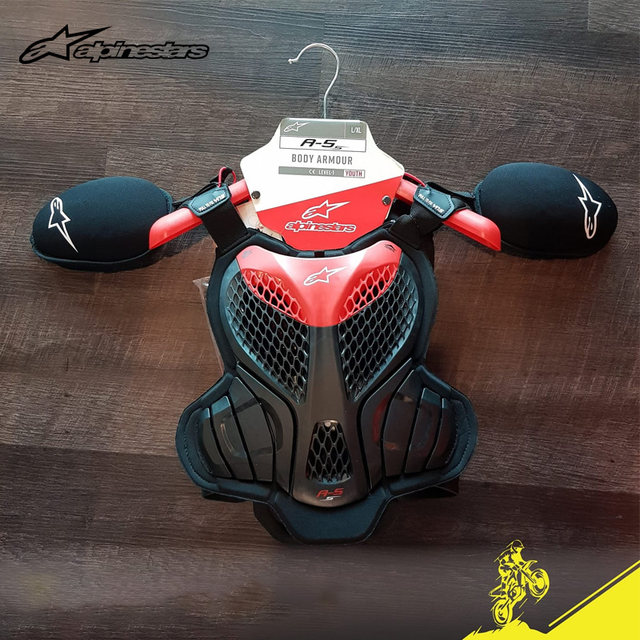 Italian A-Star Kidsren's Motorcycle Armor, Off-Road Cycling Youth Anti-Fall Breathable Balance Bike Chest Protector