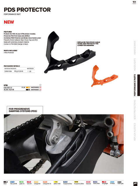 Portuguese Polisport Off-Road Motorcycle Rear Shock Absorber Protection Rear Brake Hose Clip Suitable for Ktm