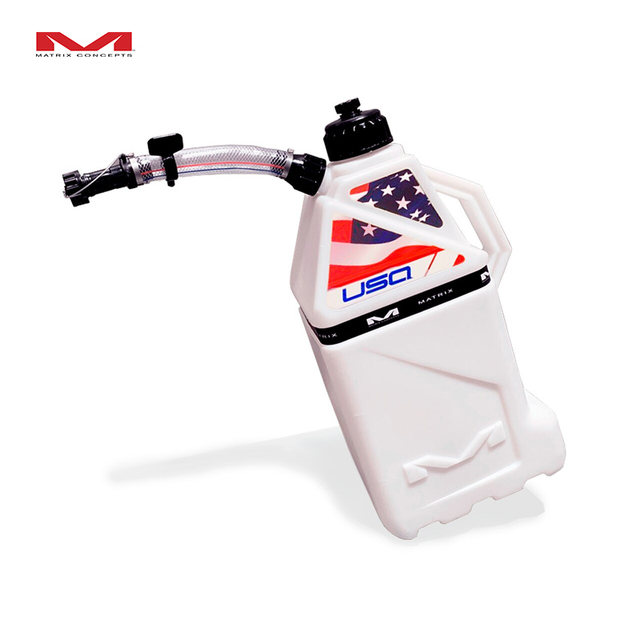 American Matrix Off-Road Motorcycle Plastic Portable Thickened Gasoline Can Spare Fuel Tank 15 Liters Quick Filling