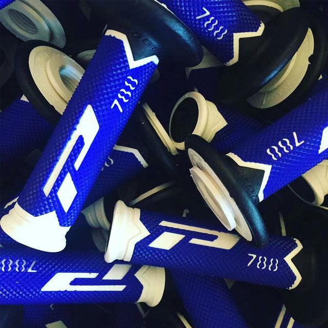 Made in Italy, Progrip Off-Road Motorcycle Handlebar Grips, Mxgp Same Style, Competitive Racing Rider Handlebar Grips, Dual Material