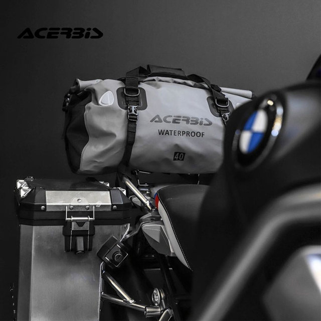 Italian Acerbis Motorcycle Rear Bag Waterproof Rider Touring Gear Riding Rear Seat Bag Luggage Pannier