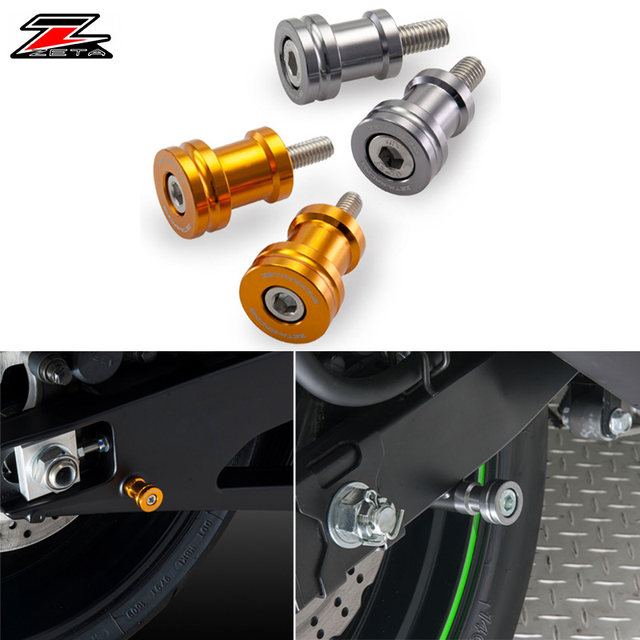 Japanese Zeta Motorcycle Anti-Fall End Caps, Rear Swingarm Anti-Slip Pads, Swingarm Protective Gear, Racing Bike Aluminum Alloy End Caps