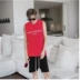 Mùa hè uốn cong LES đẹp trai T cotton lỏng mồ hôi vest nam thủy triều giản dị trẻ trung không tay áo thun nam áo lót thể thao  Lót