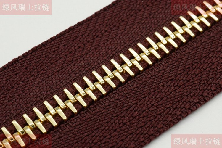 M4.M6 Is Comparable to the Swiss Riri Classic Metal Zipper/Deep Red Gold Zipper/Accessories Sold Separately