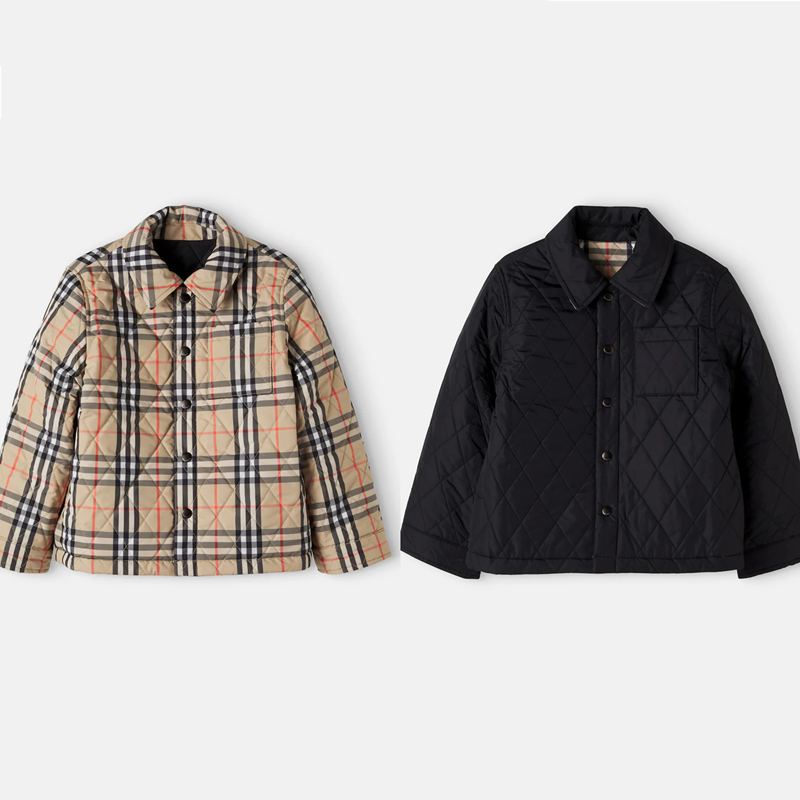 26 Autumn/Winter Burberry Children's Clothing Plaid/Black Reversible Quilted Jacket Purchasing Agent 26 Autumn/Winter Burberry Children's Clothing Plaid/Black Reversible Quilted Jacket Purchasing Agent