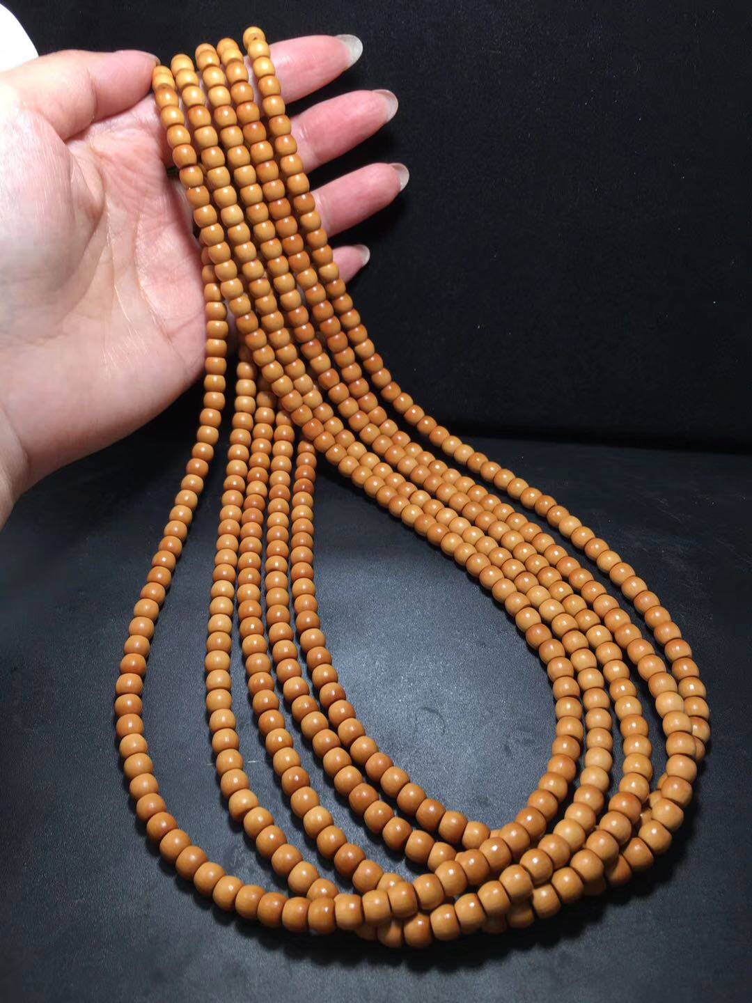 Olive stone carving Su Gong boutique old barrel beads Bracelet long string