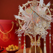 Wedding fan bride diy finished product material package happy fan wedding bestie gift ancient style fan for wedding