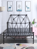 Iron Art Bed 1 8 m Modern minimalist creative girls Bedrooms One-meter-two-bed iron beds 1 5 iron frame beds