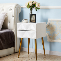 Modern minimalist solid wood glass bed head cabinet 40cm wide pair of nets red ins wind advanced senses bedside cabinet 35 cm