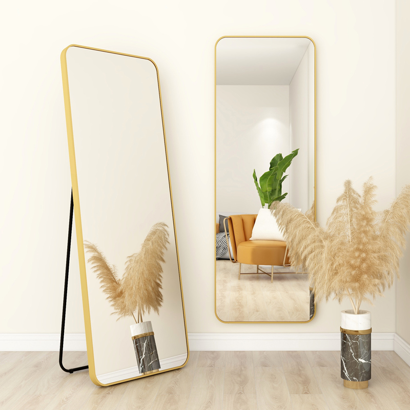 Mirror full body full body mirror home floor mirror wall-mounted wall girls bedroom make-up hanging wall Cubic big full body mirror