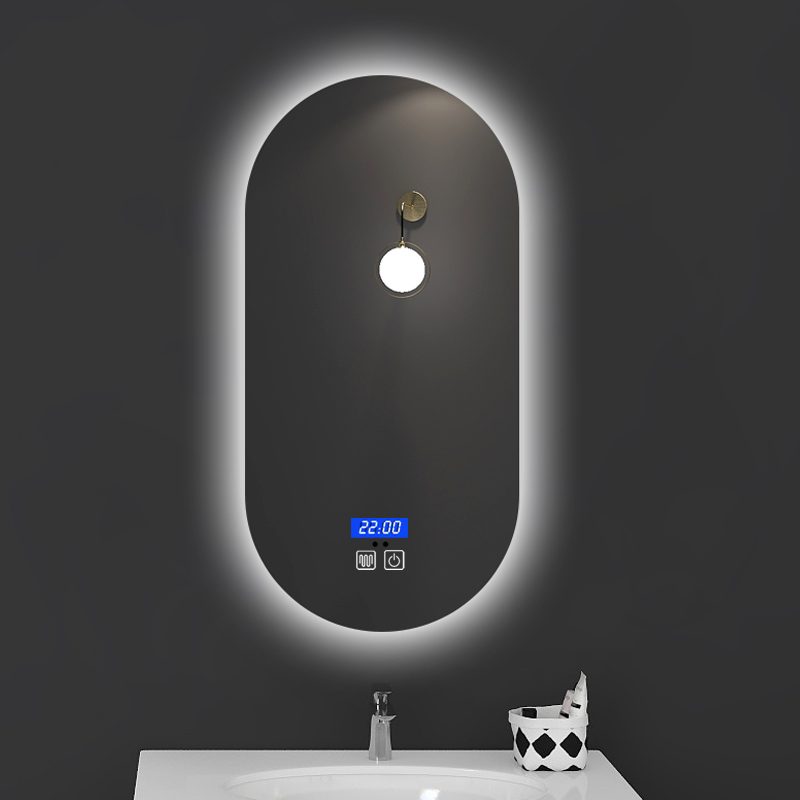 Narance bathroom mirror Toilet mirror Touch screen LED light mirror Anti-fog wall hanging smart bathroom mirror with light