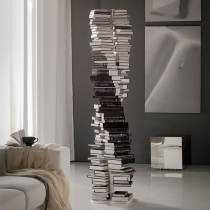 Nordic modern minimalist personality light luxury rotating rack bedroom study home floor-to-ceiling multi-layer bookshelf display rack