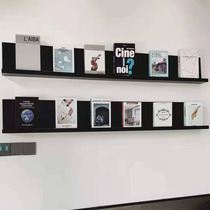 Nordic light luxury ins wrought iron paint on the wall bookshelf bedroom living room home simple wall hanging rack shelf