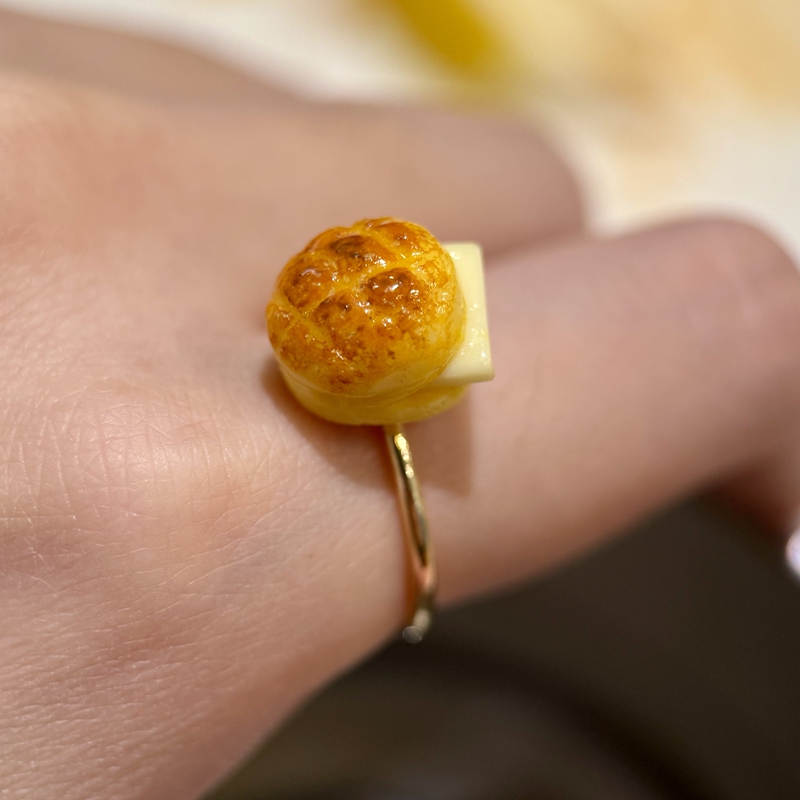 Pudding Party Original Adjustable Hong Kong-Style Pineapple Butter Ring Cute Gift Pudding Party Original Adjustable Hong Kong-Style Pineapple Butter Ring Cute Gift
