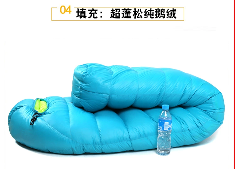 Bốn mùa ngoài trời người lớn siêu nhẹ cầm tay ngỗng xuống túi ngủ trong nhà nghỉ trưa trong trại cắm trại leo núi không thấm nước có thể chiến đấu cho đôi túi ngủ người lớn